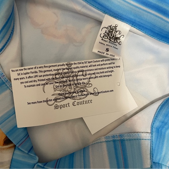 Sun-guard 50+ beach cover-up beautiful mermaid design made in USA size small NWT - Picture 5 of 8